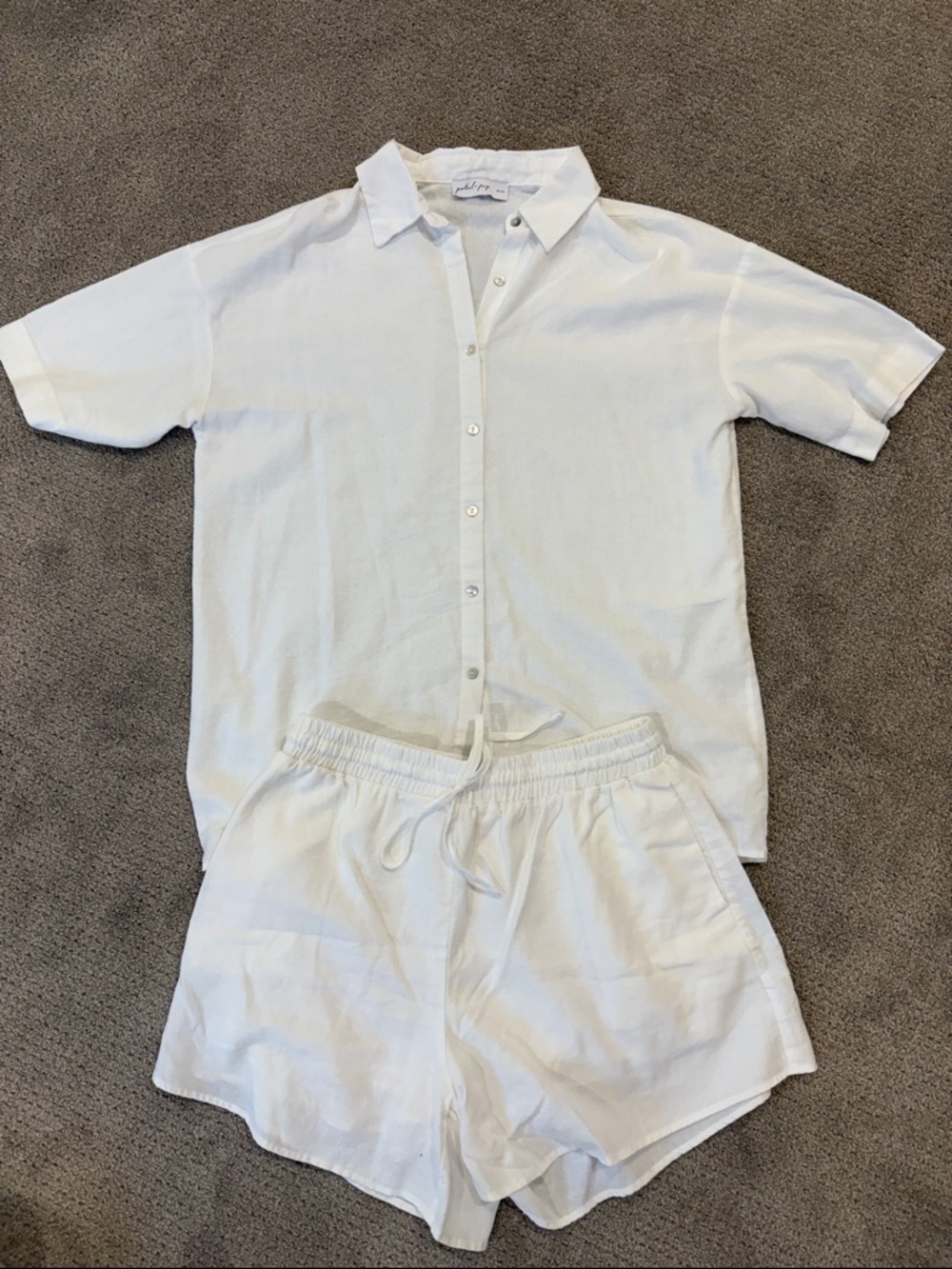 Petal + Pup White Linen Set